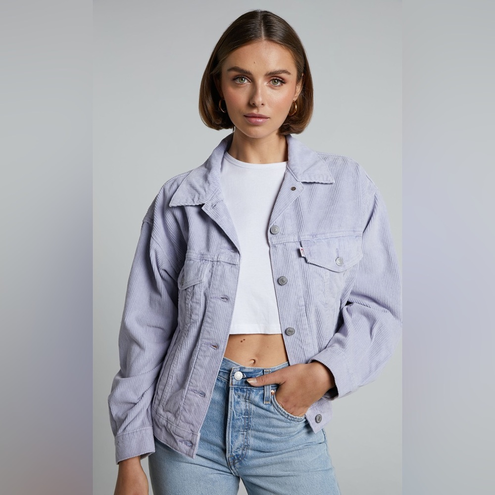 NWT 💜 Levi’s ‘90s Trucker Corduroy Jacket in Light Purple